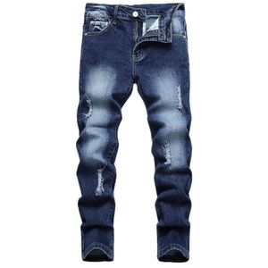 NWT FREDD MARSHALL boys size 12 dark wash distressed skinny jeans new with tags